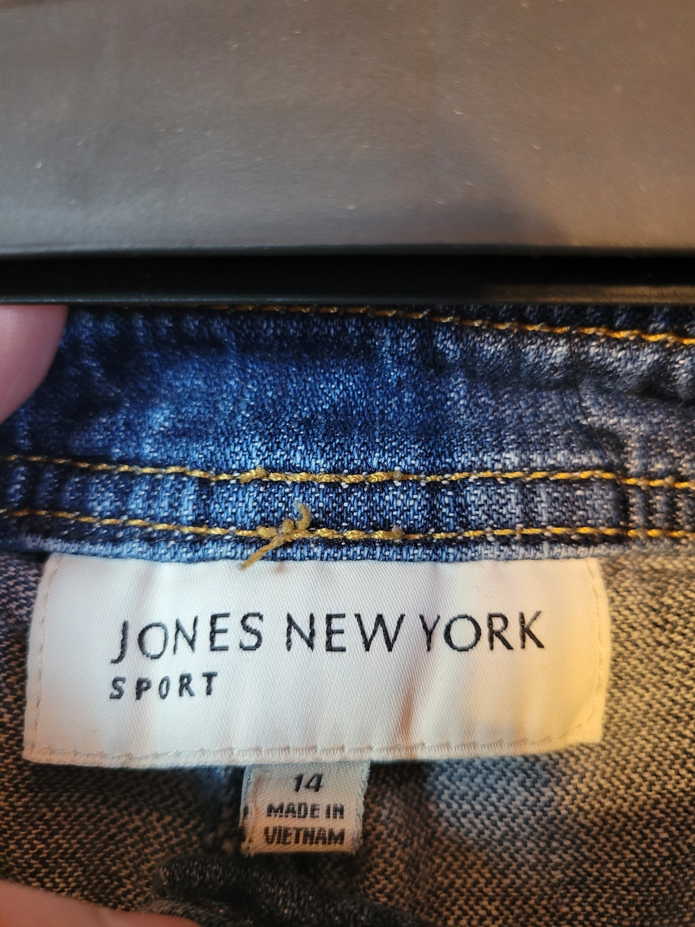 Jones New York Wide-Leg Denim Jeans 100% Cotton Size 14 - Picture 2 of 10